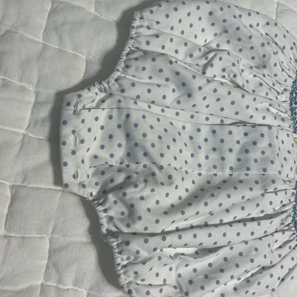 Sara Louis pastel blue polka dotted romper - Picture 3 of 7